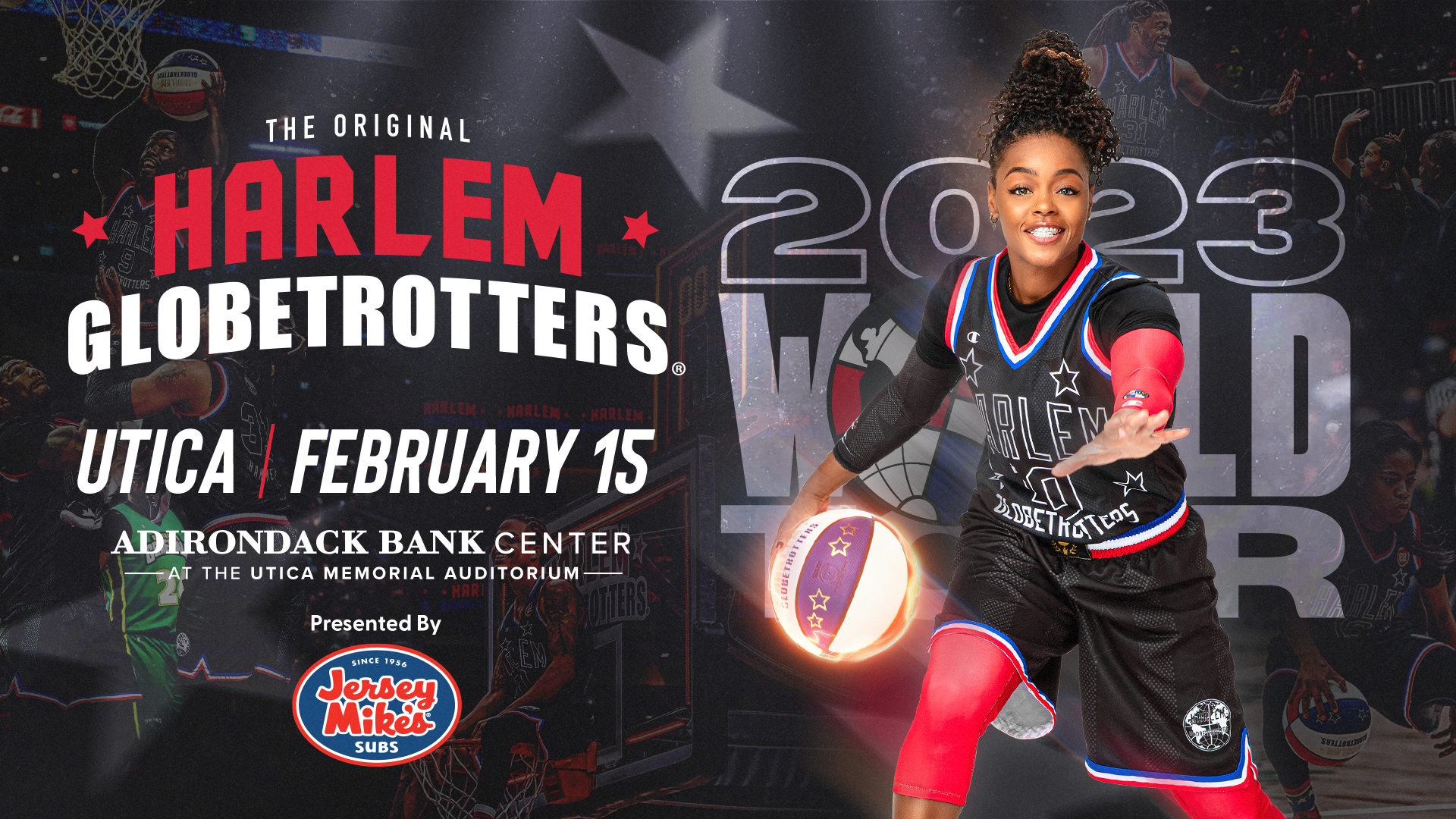 Harlem Globetrotters take the court at the Adirondack Bank Center